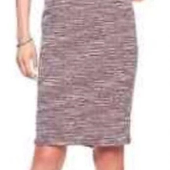 BANANA REPUBLIC Purple White Short Sleeve Boucle Tweed Fitted Dress - Size 4 - Picture 7 of 7